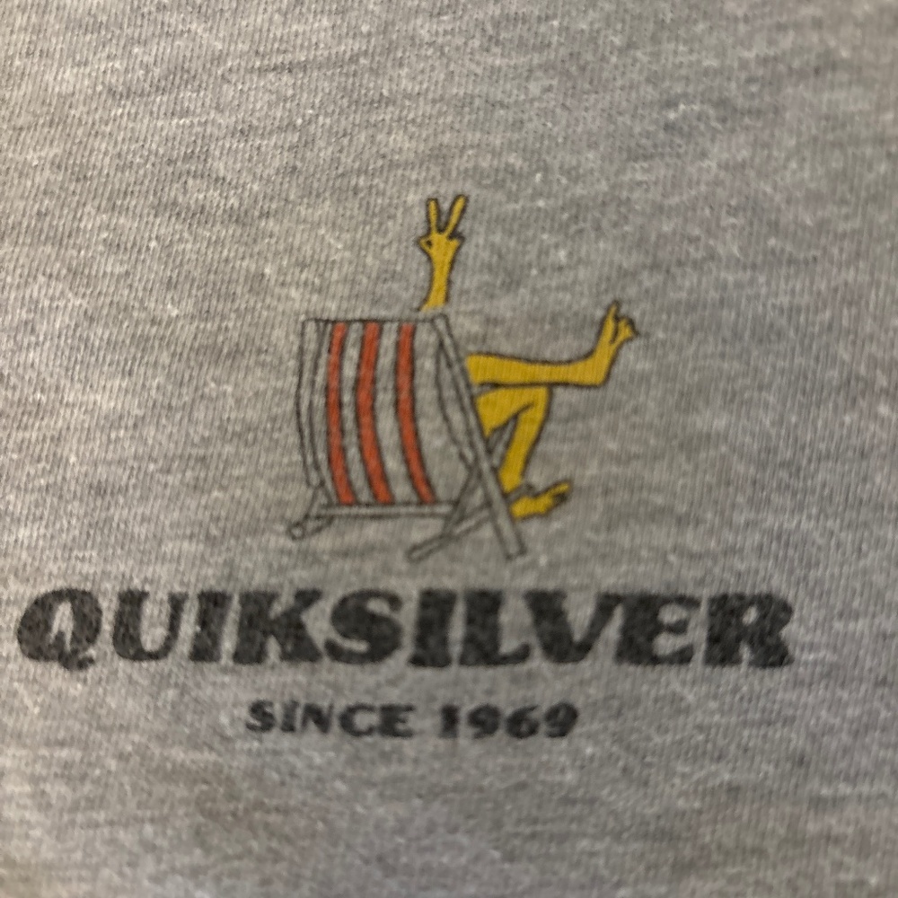 (2) Grey Quicksilver T-shirts